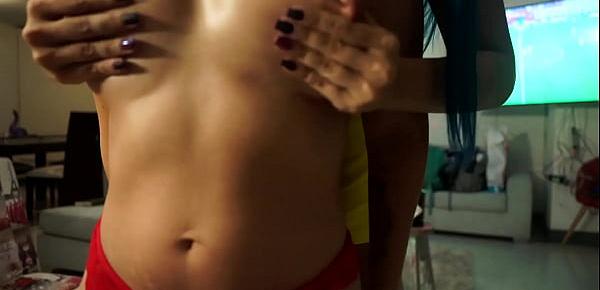 girls dance touch their boobs in a sexy and hot way